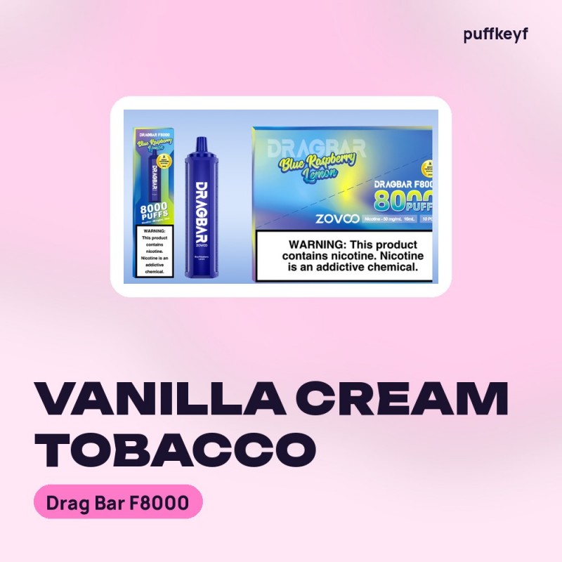 Drag Bar F8000 Vanilla Cream Tobacco