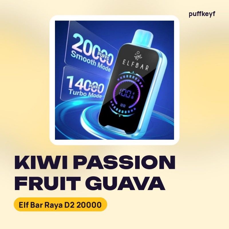 Elf Bar Raya D2 20000 Kiwi Passion Fruit Guava