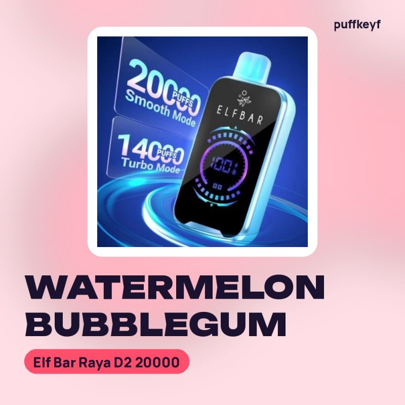 Elf Bar Raya D2 20000 Watermelon Bubblegum