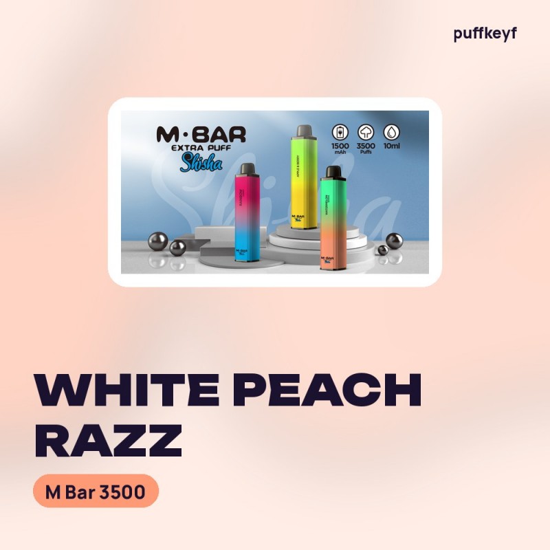 M Bar 3500 White Peach Razz