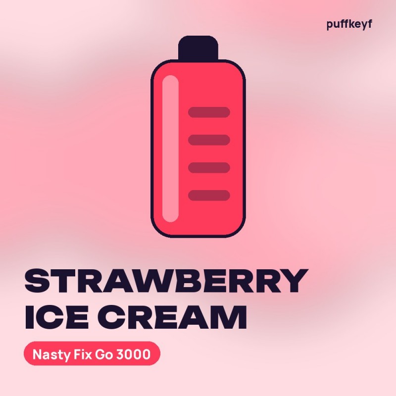 Nasty Fix Go 3000 Strawberry Ice Cream