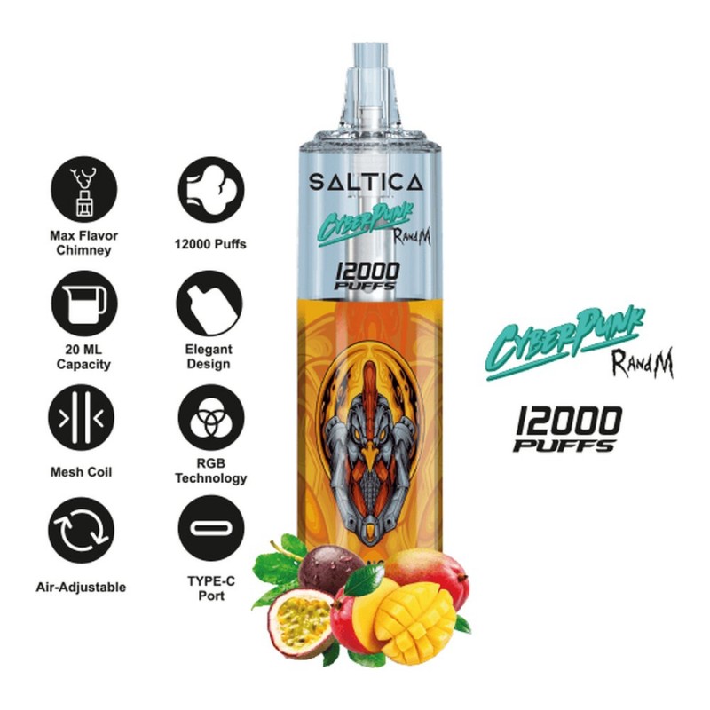 Saltica Cyberpunk 12000 Mango Passion Fruit