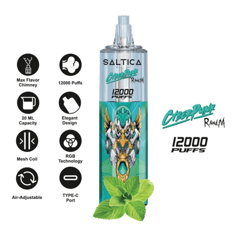 Saltica Cyberpunk 12000 Mint Menthol