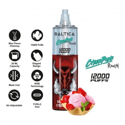 Saltica Cyberpunk 12000 Raspberry Strawberry