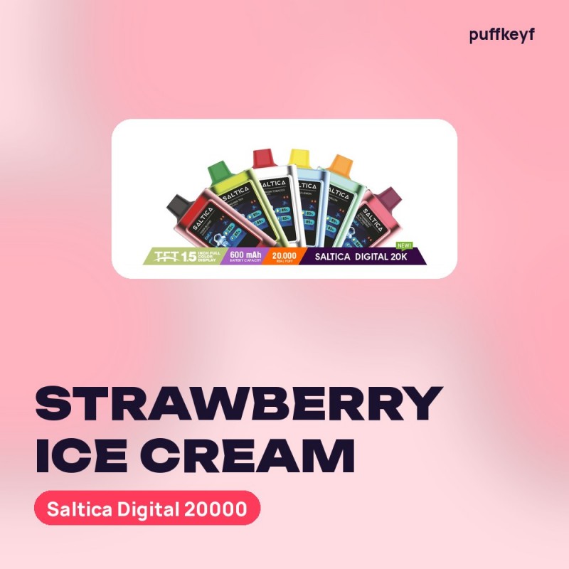 Saltica Digital 20000 Strawberry Ice Cream
