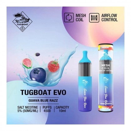 Tugboat EVO 4500 Guava Blue Razz