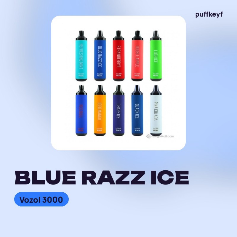 Vozol 3000 Blue Razz Ice