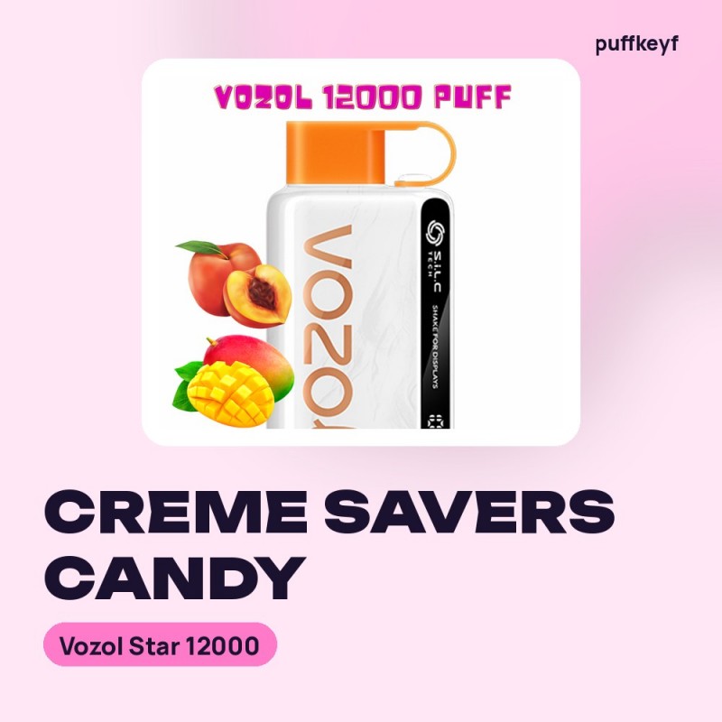 Vozol Star 12000 Creme Savers Candy