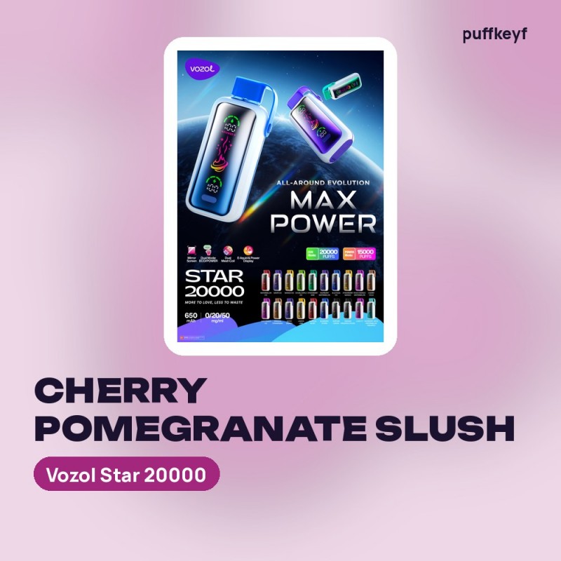 Vozol Star 20000 Cherry Pomegranate Slush