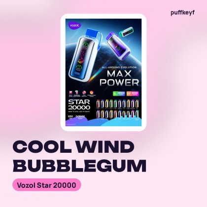 Vozol Star 20000 Cool Wind Bubblegum