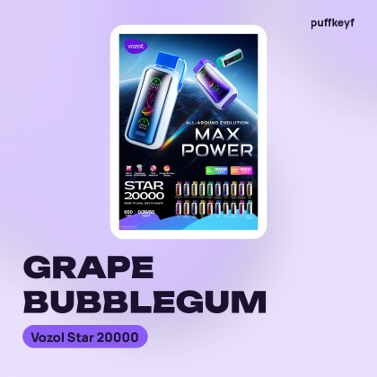 Vozol Star 20000 Grape Bubblegum