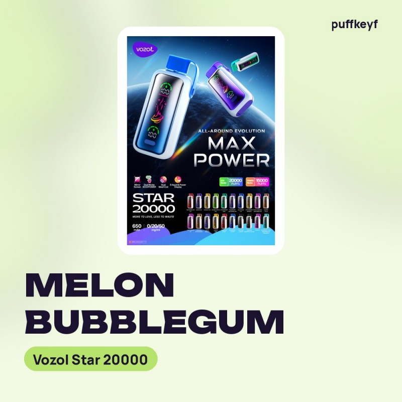 Vozol Star 20000 Melon Bubblegum