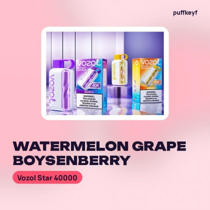 Vozol Star 40000 Watermelon Grape Boysenberry