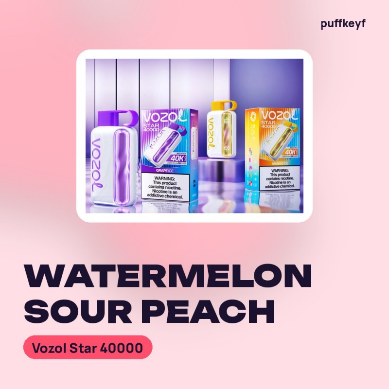 Vozol Star 40000 Watermelon Sour Peach