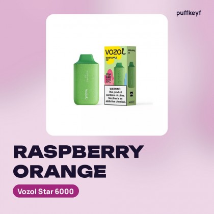 Vozol Star 6000 Raspberry Orange