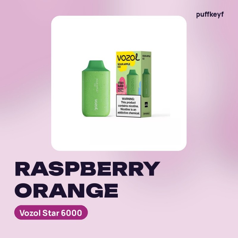 Vozol Star 6000 Raspberry Orange