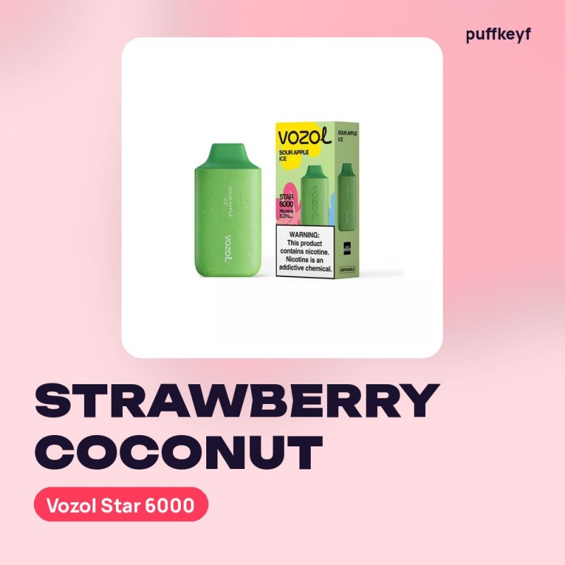 Vozol Star 6000 Strawberry Coconut