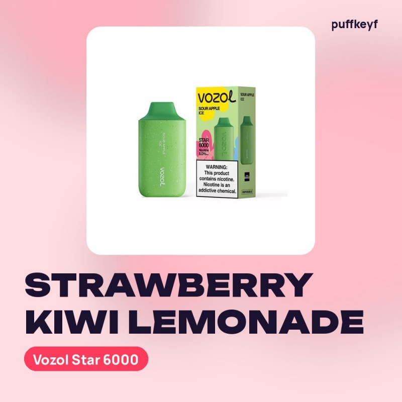 Vozol Star 6000 Strawberry Kiwi Lemonade