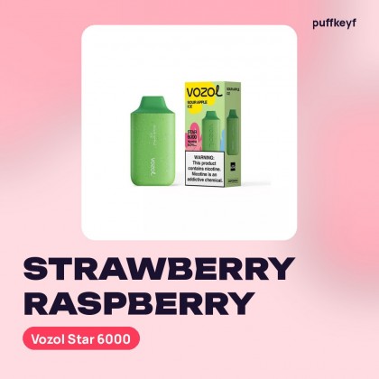 Vozol Star 6000 Strawberry Raspberry