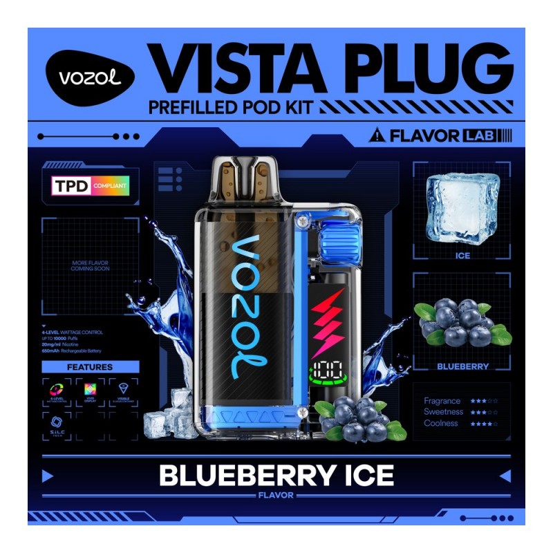 Vozol Vista Plug 10000 Blueberry Ice