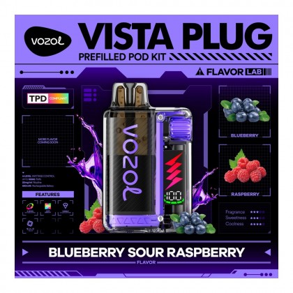 Vozol Vista Plug 10000 Blueberry Sour Raspberry