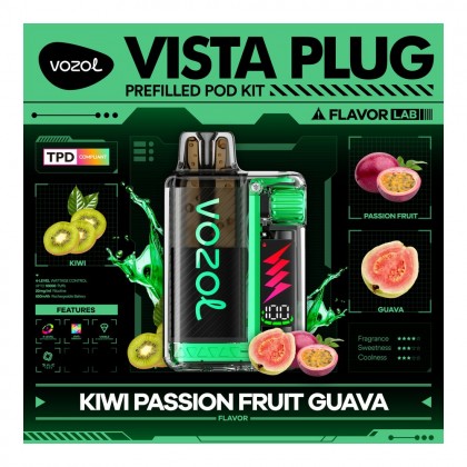 Vozol Vista Plug 10000 Kiwi Passion Fruit Guava