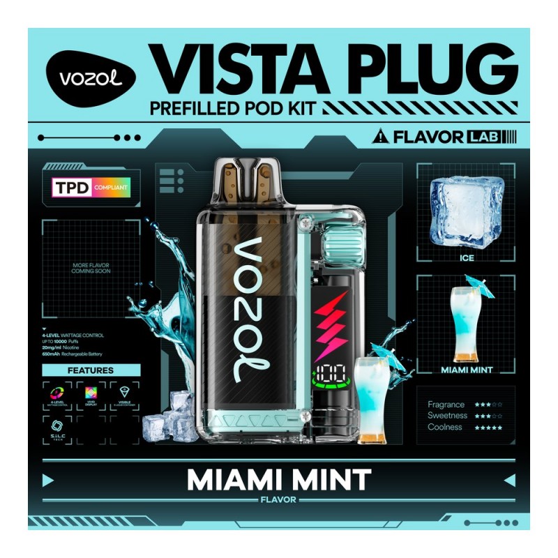 Vozol Vista Plug 10000 Miami Mint
