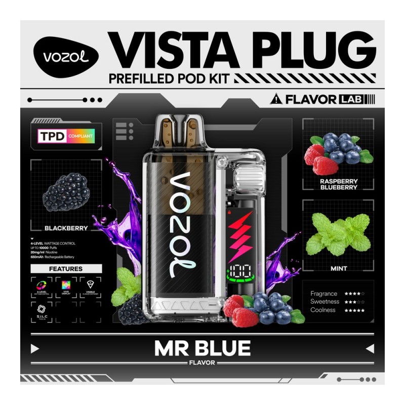 Vozol Vista Plug 10000 Mr Blue