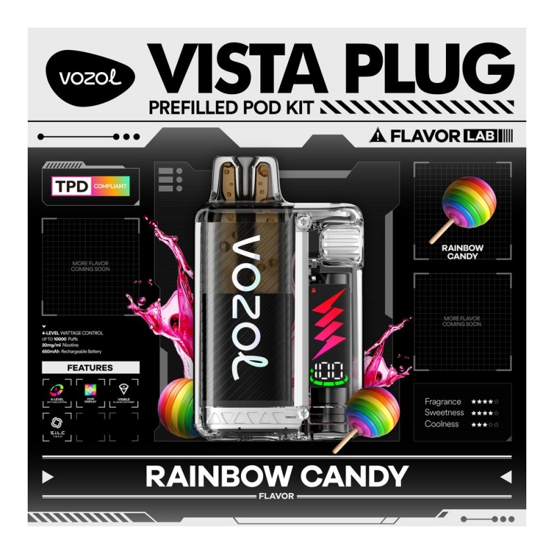 Vozol Vista Plug 10000 Rainbow Candy